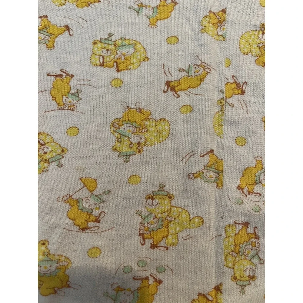 Vintage Carters Matching Baby Blanket & Changing Table Cover Unisex Clown & Bear